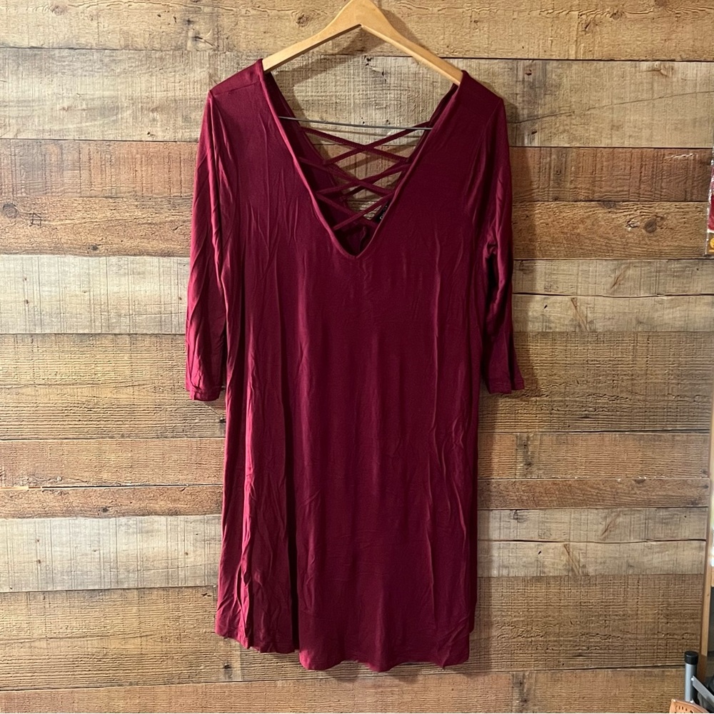 Rue 21 Tee Style Dress Criss Cross Womans XL